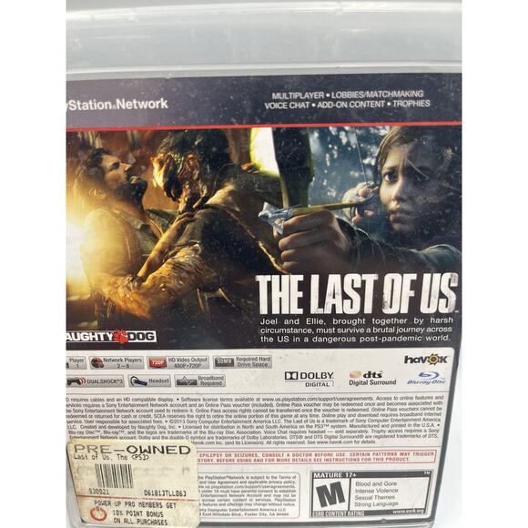 The Last of Us (Sony PlayStation 3, 2013, PS3) Authentic, tested/works Stickers - Picture 5 of 10